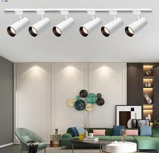 White Modern Surface Track Light, 20Watt Adjustable LED Ceiling Fixture for Home & Commercial Use.  - View 1