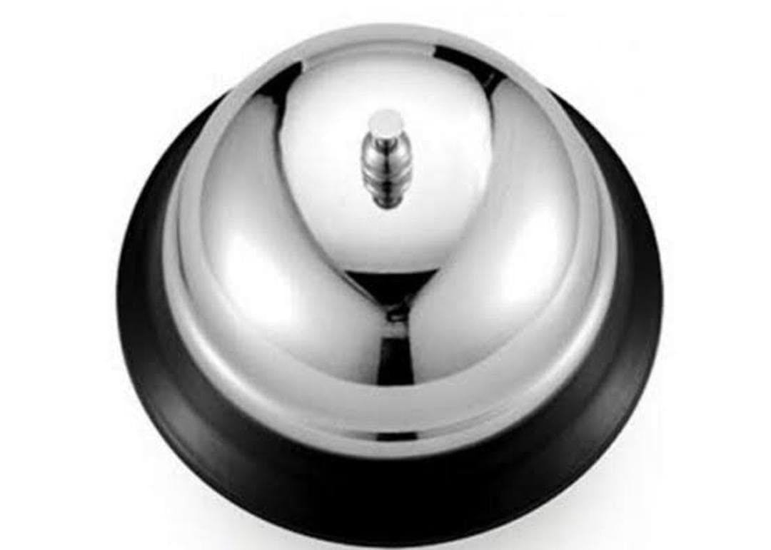 Bell Ring– Classic Metal Call Bell with Black Base for Home & Office. - View 1