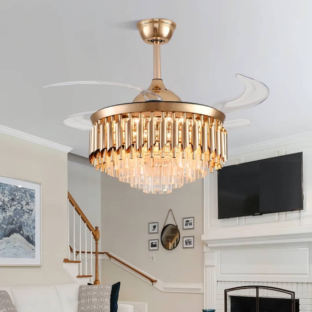 Brighten and refresh your home with this modern chandelier with fan, a perfect blend of elegance and practicality.  - View 1
