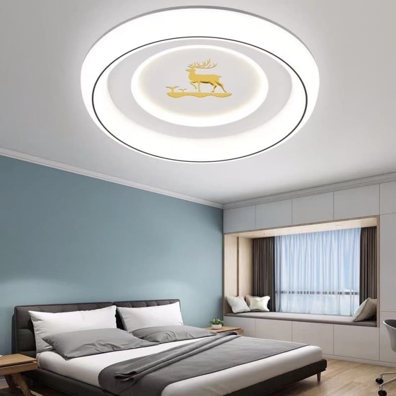 Modern LED Ceiling Light Fittings – Decorative Deer Design Ceiling Light for Living Room &amp; Bedroom.  - View 1