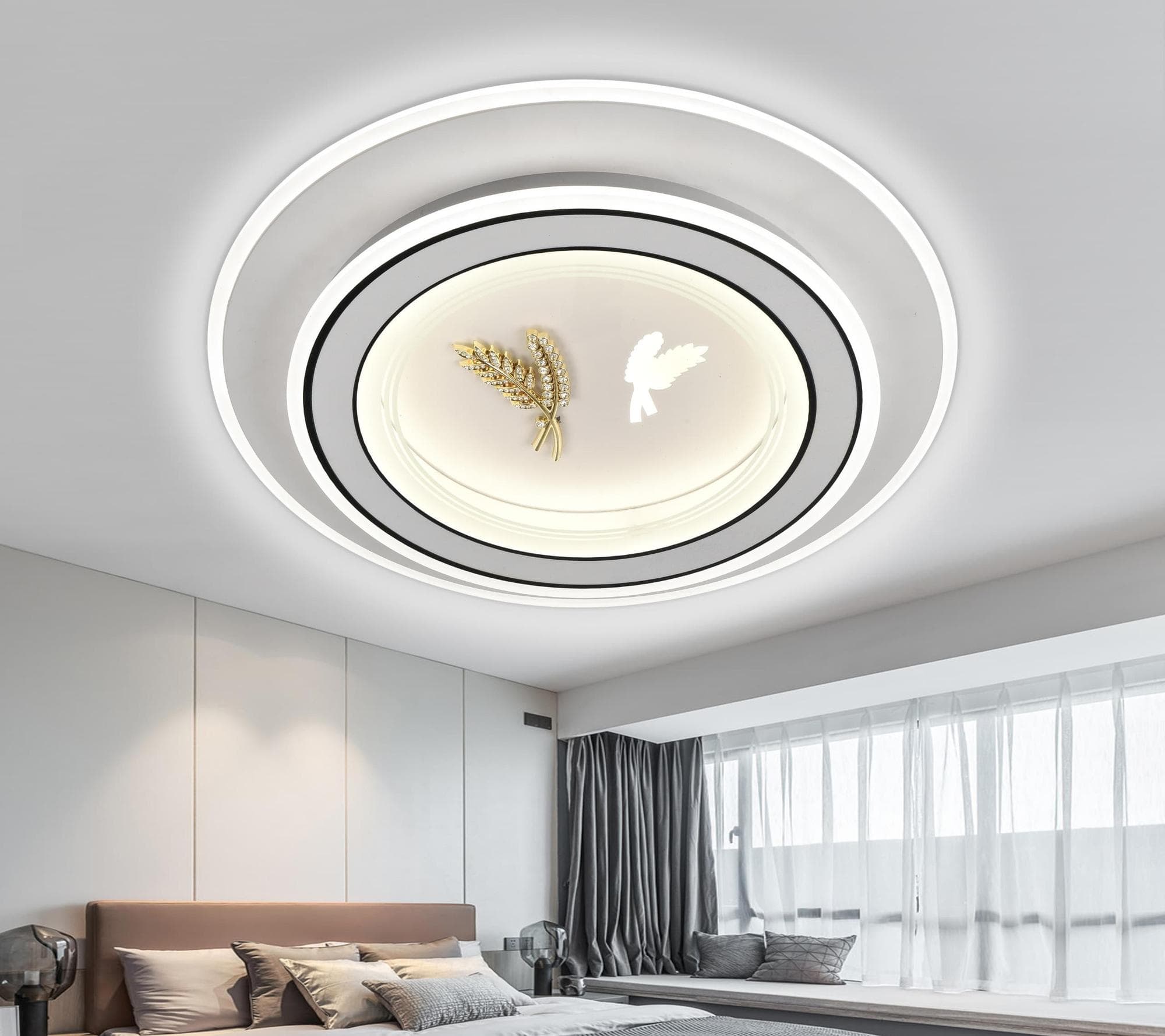 Modern LED Ceiling Light Fittings – Elegant Decorative Ceiling Fitting Design for Living Room &amp; Bedroom. - View 1