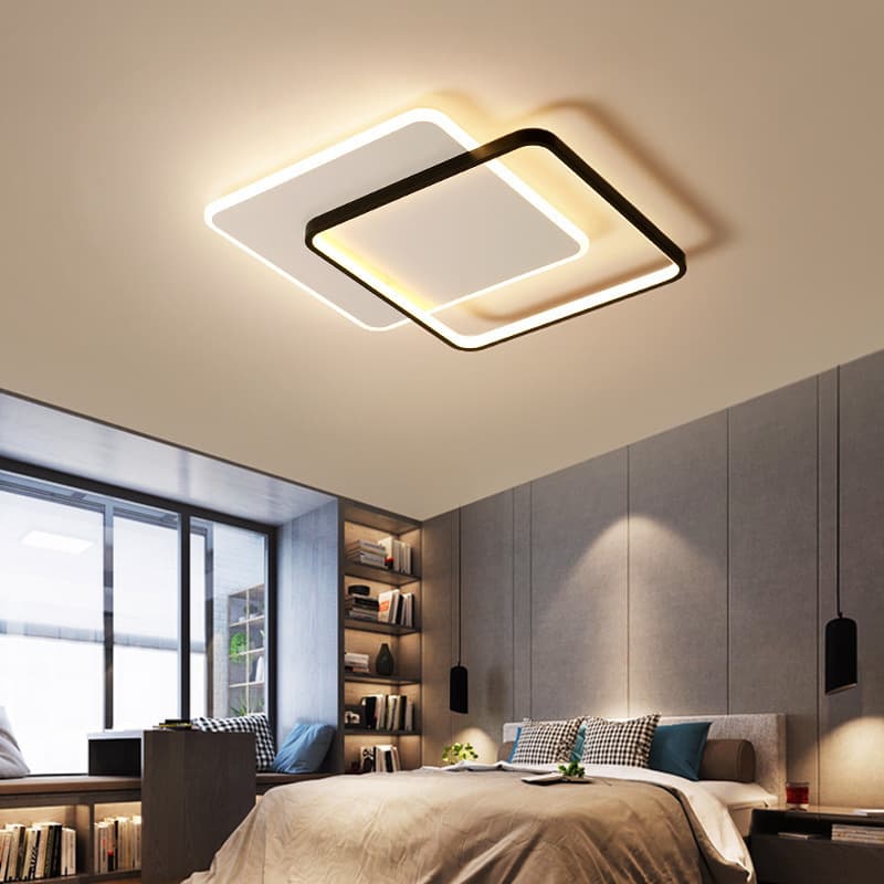 Stylish LED Ceiling Light – Interlocking Square Fixture for Modern Spaces. - View 1
