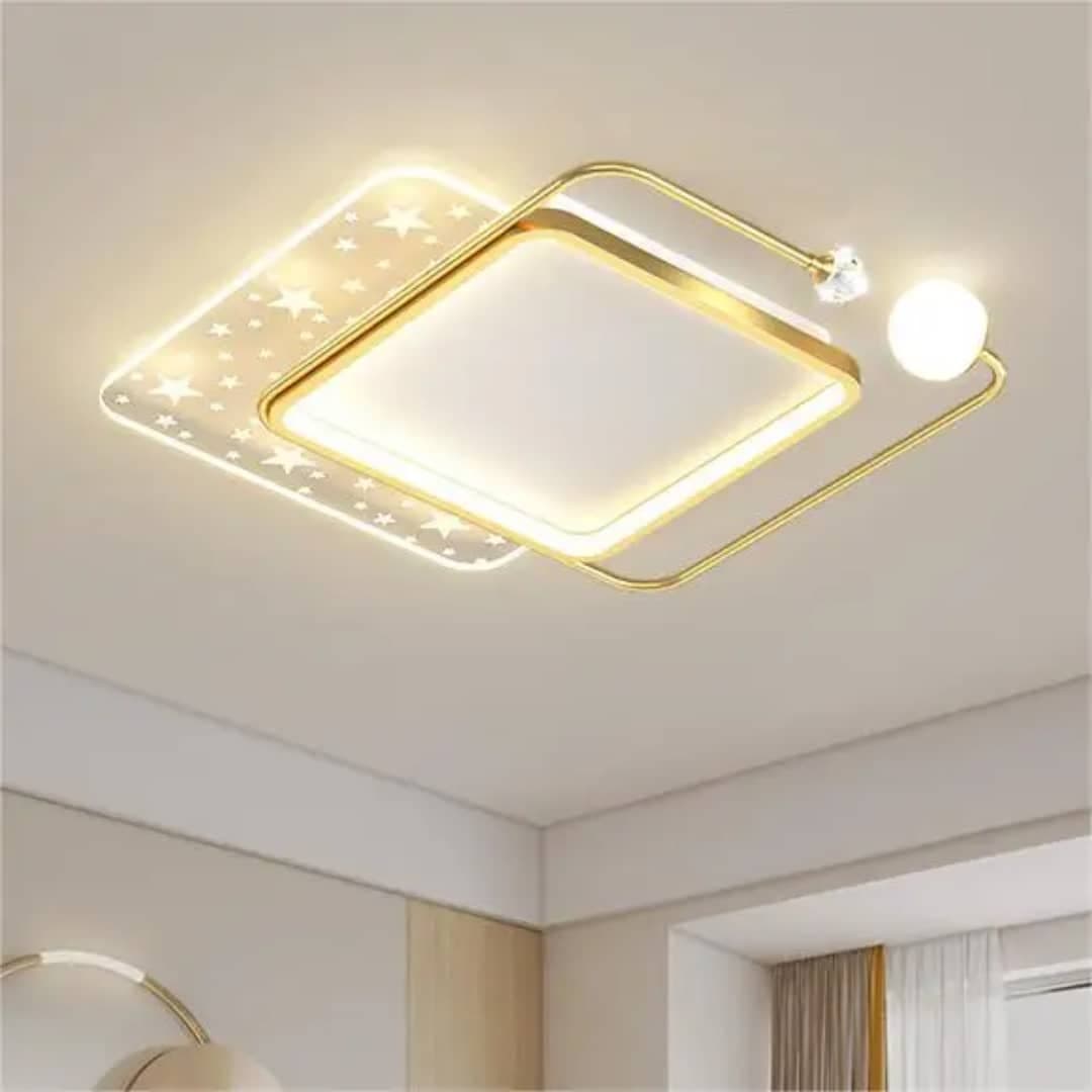 Star Pattern LED Ceiling Light – Modern Decorative Ceiling Fittings for Bed Room &amp; Living Room. - View 1
