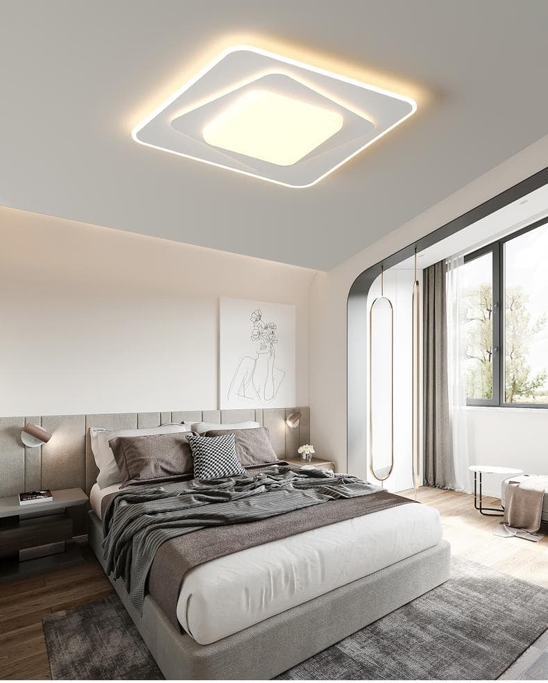 Luxury Modern Ceiling Light Fittings – Square LED Light for Living Room &amp; Bedroom. - View 1