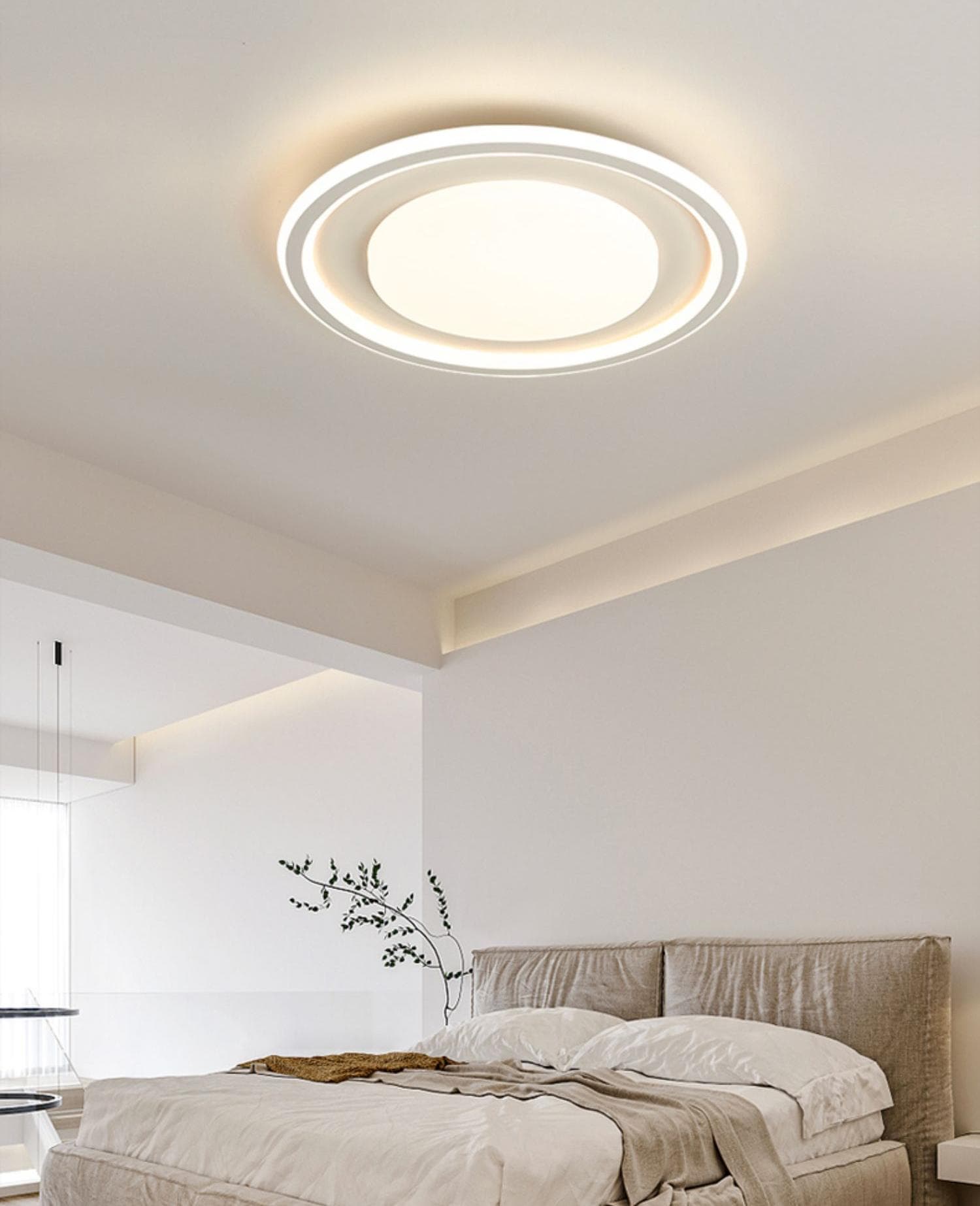 Sleek Round Ceiling Light Design – Elegant for Living Room &amp; Bed Room. - View 1