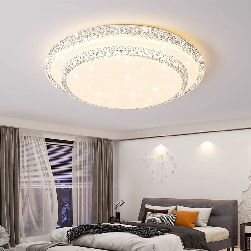Modern Ceiling LED Light Fittings with Crystal Sparkle Effect – Perfect for Bedroom, Living Room &amp; Hallway.  - View 1