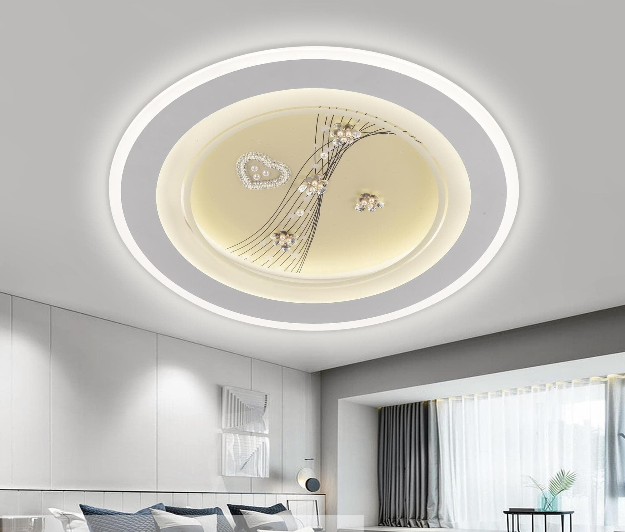 Modern LED Ceiling Light Fitting Living Room &amp; Bedroom Décor. - View 1