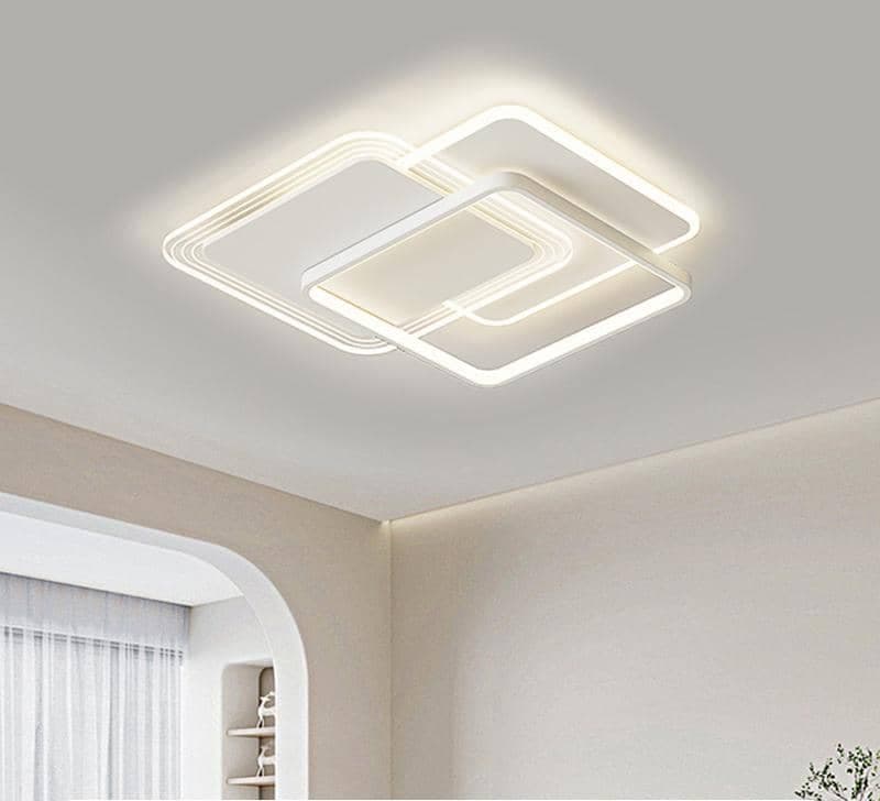 Square LED Ceiling Light – Sleek Modern Ceiling Fitting for Kitchen &amp; Living Room.  - View 1