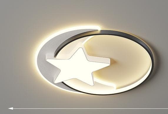 Circular Star Design Luxury LED Ceiling Light Fitting for Bedroom, Nursery &amp; Hallway.  - View 1