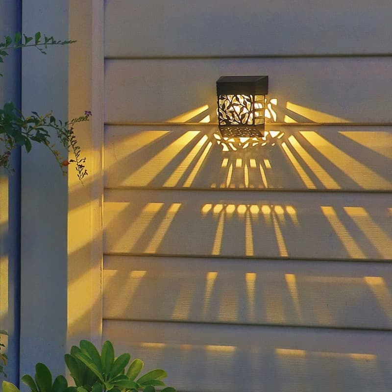 Waterproof Solar Wall Light for Home &amp; Garden – Modern Black LED Outdoor Lamp.  view 2