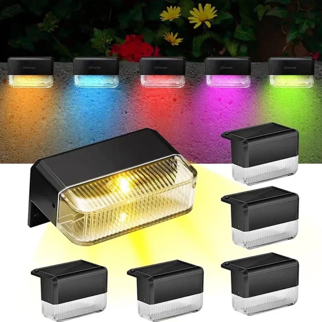 Modern Solar Wall Light Outdoor – Dual-Mode LED Lamp with Warm White & RGB Colors.  - View 1