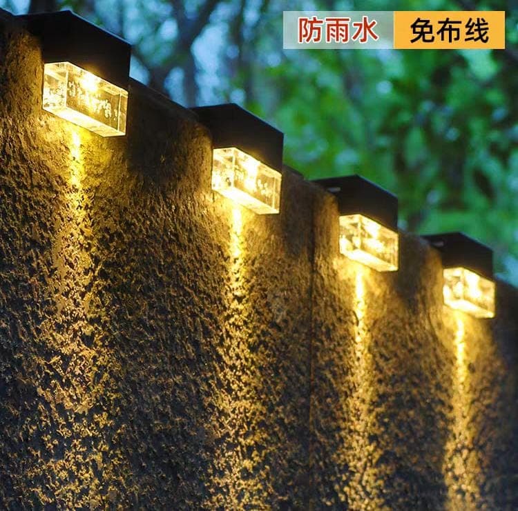 Modern Solar Wall Light Outdoor – Dual-Mode LED Lamp with Warm White & RGB Colors.  view 3
