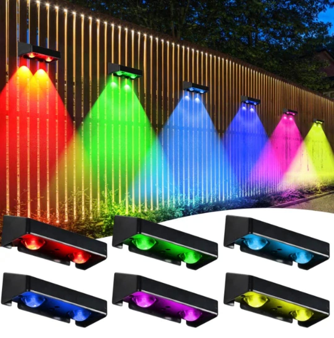 RGB Solar LED Wall Light – Energy-Saving Outdoor Wall Light for Garden &amp; Garage. - View 1