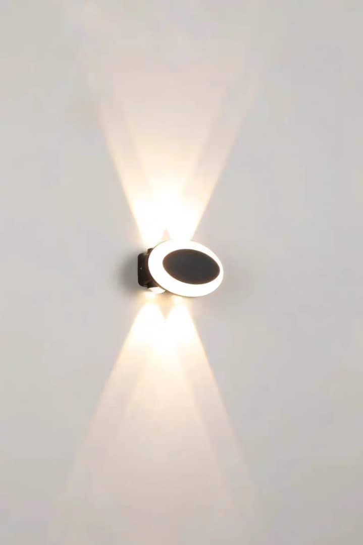 4w Modern Outdoor Wall Light Oval Matte Black Waterproof LED Lighting for Garage, Front Door, Patio, Garden Walls, and Commercial Exteriors - View 1