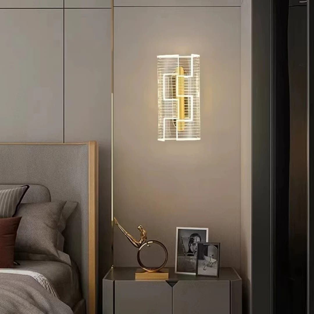 Modern Glass Crystal Wall Light – Energy-Efficient LED Wall Fixture. - View 1