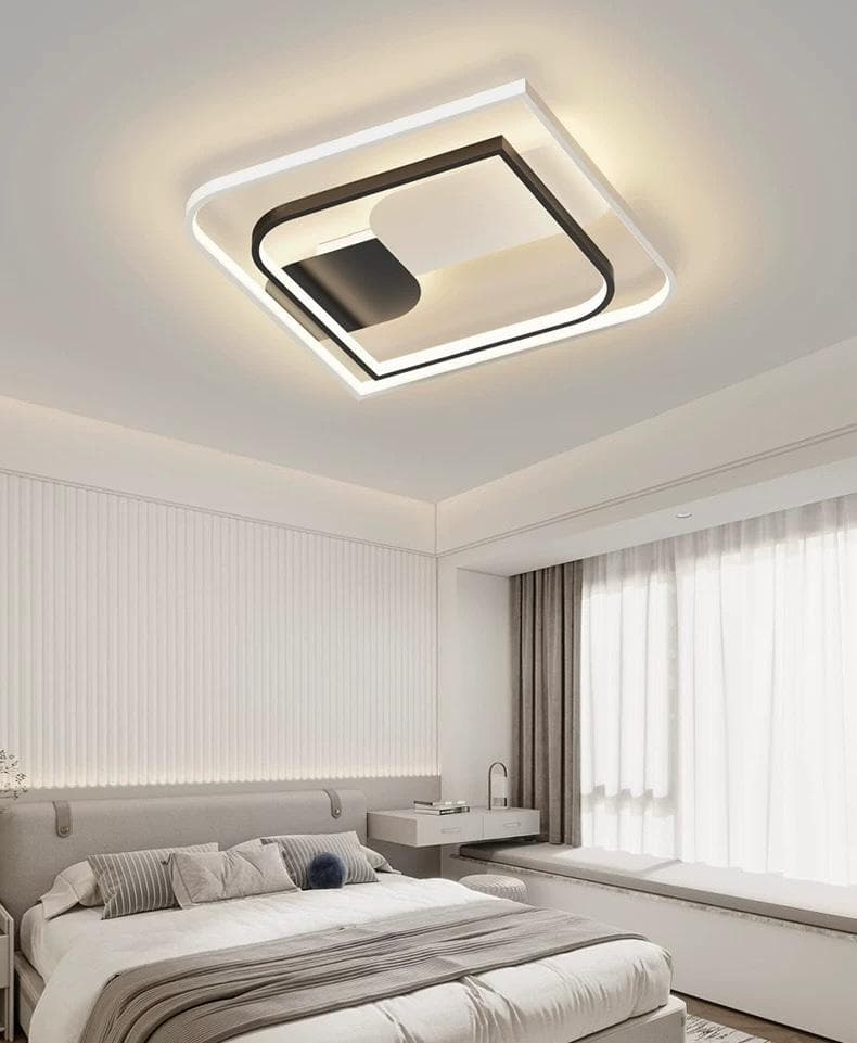 Nordic LED Ceiling Light – Modern Flush Mount with Crystals for Living Room &amp; Bedroom.  - View 1