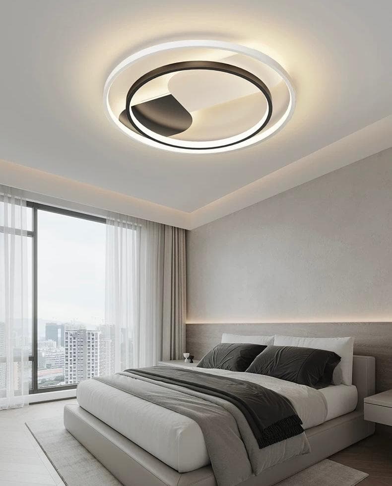 Nordic LED Ceiling Light – Modern Flush Mount with Crystal Accents for Living Room &amp; Bedroom.  - View 1
