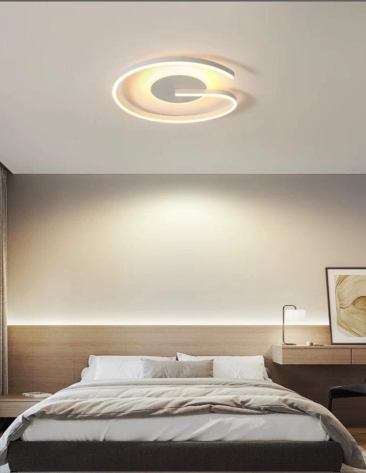 Elegant Nordic LED Flush Mount Light – Bright, Warm, and Energy-Saving. - View 1