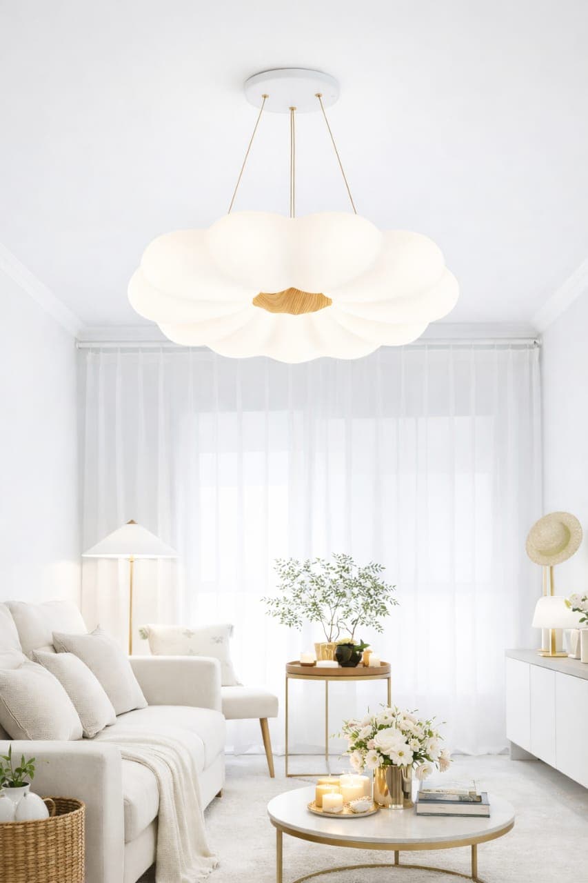 Elegant Cloud LED Nordic Chandelier Light – Modern Nordic Chandelier for Cozy Home Décor. - View 1