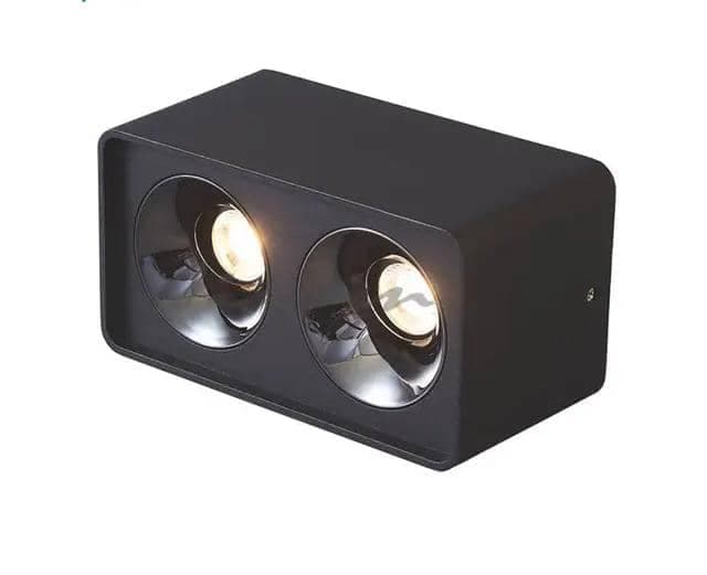 Black Dual-Face 18Watt LED Cantilever Ceiling Light– Modern Adjustable Spotlight Fixture. - View 1