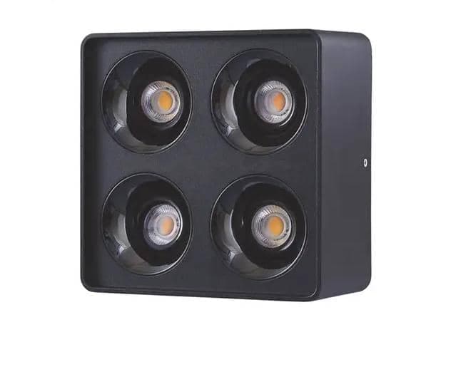 36Watt Matte Black Cantilever Light Fitting– Sleek Triple Face Spotlight Design. - View 1