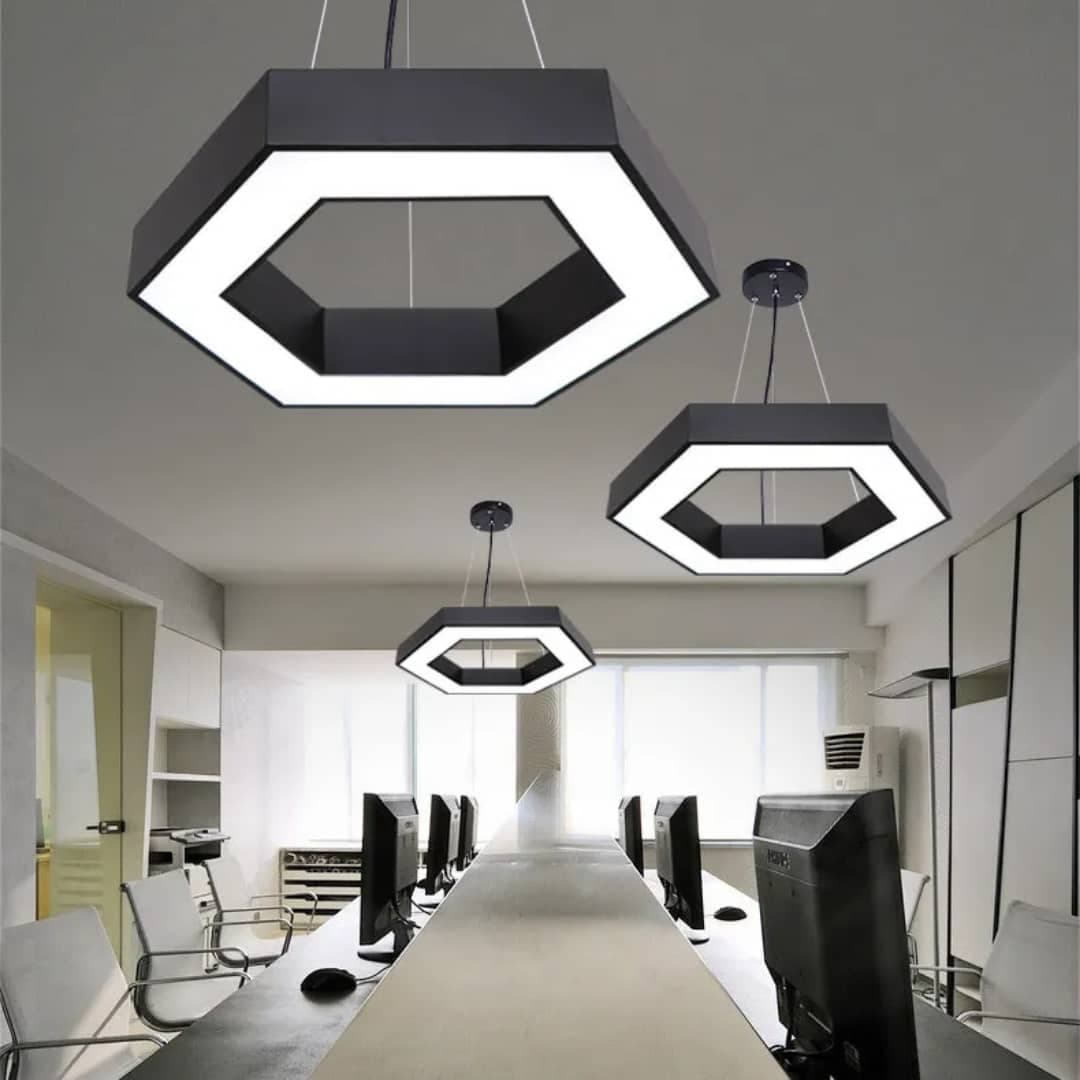600MM Nordic Led Chandelier Light - IRON ART, BLACK (SINGLE COLOR). - View 1
