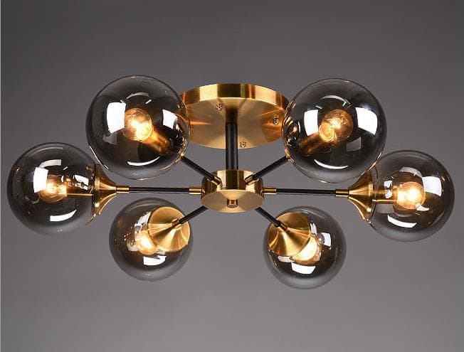 Luxury Nordic Chandelier Light – 5 Heads Metal & Glass Design for Home Interiors. - View 1