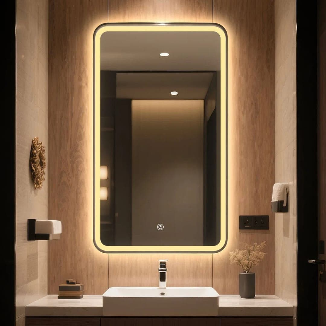 Modern Dimmable LED Mirror Light – Sleek, Modern Wall Mirror for Bathroom & Dressing Rooms. - View 1
