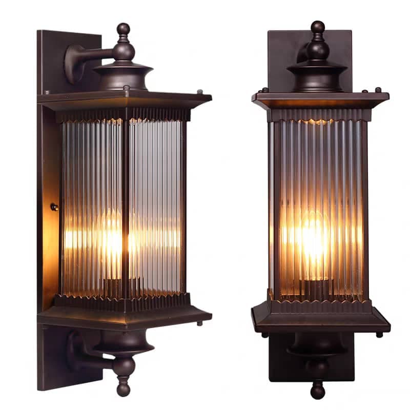This Elegant Brown Aluminum Outdoor Fence Light– Modern Pillar Light Design for Home Exteriors. - View 1