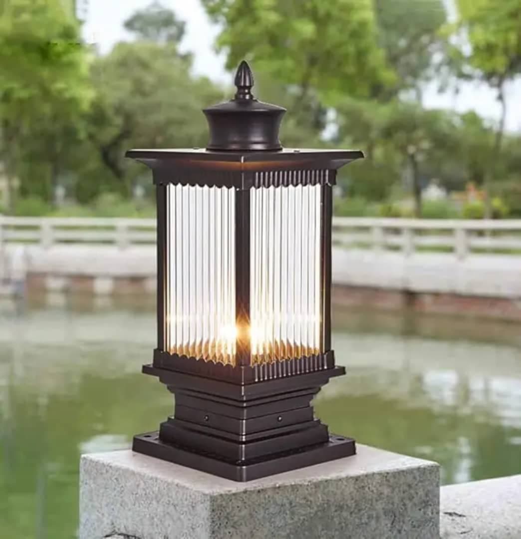 This Elegant Brown Aluminum Outdoor Light– Modern Pillar Light Design for Home Exteriors. - View 1