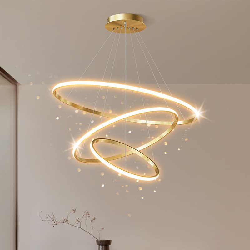 Gold Nordic Metal Chandelier – Perfect for Sitting Room or Dining Space. - View 1