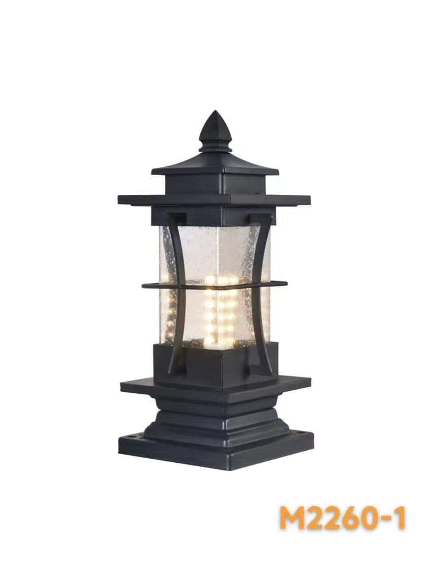 Stylish Black Aluminum Modern Outdoor Pillar Light– Decorative Pillar Light Design for Home Exteriors. - View 1