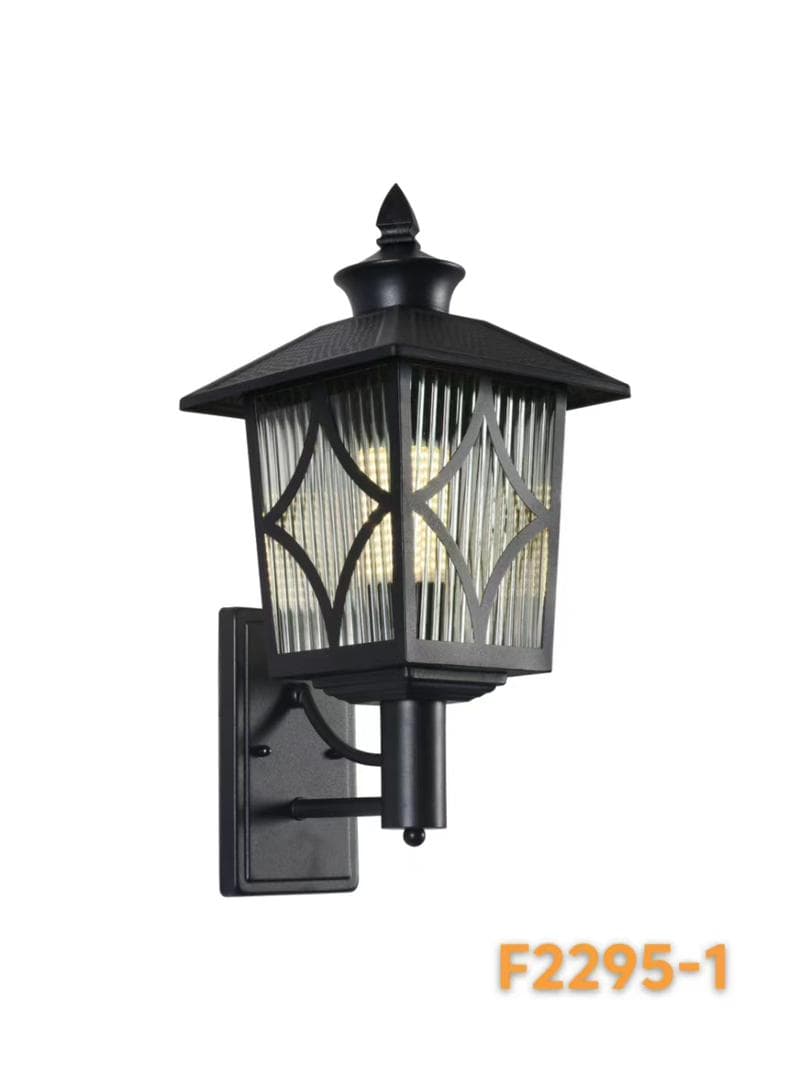 Black Aluminum Pillar Light Square Lantern Style Decoration for Garage, Garden & Entrances. - View 1