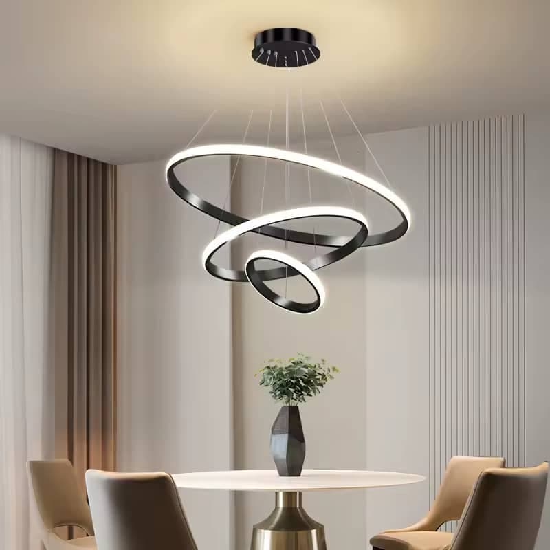 Matte Black Nordic LED Chandelier – Perfect for Dining & Living Rooms. - View 1