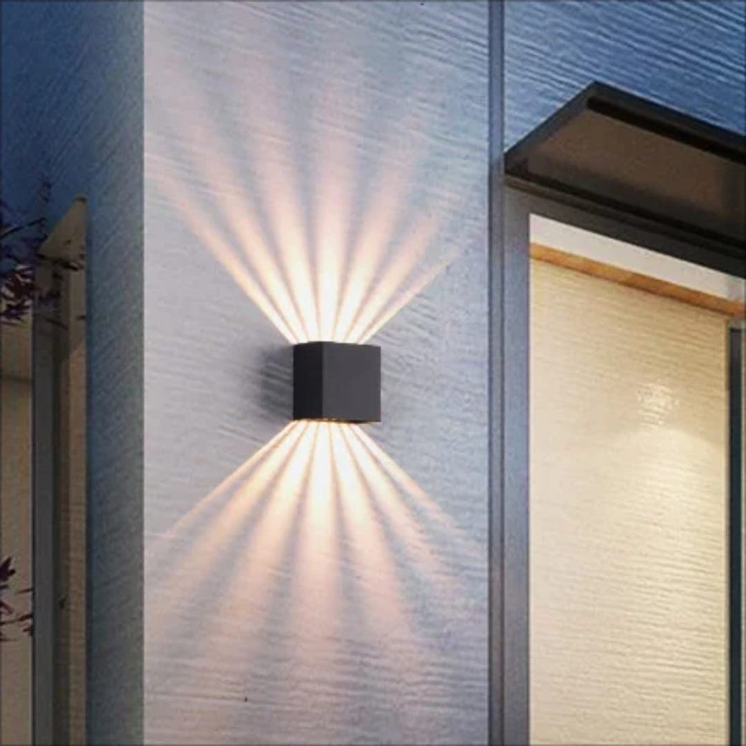 Modern Waterproof Outdoor Wall Light in Black for Garage, Front Door, Patio and Garden - View 1