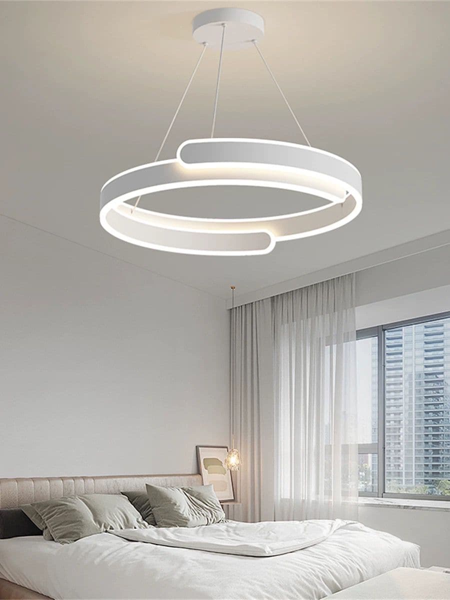 Elegant LED Ring Pendant Light – Sleek Nordic Design for Bedroom & Living Room. - View 1