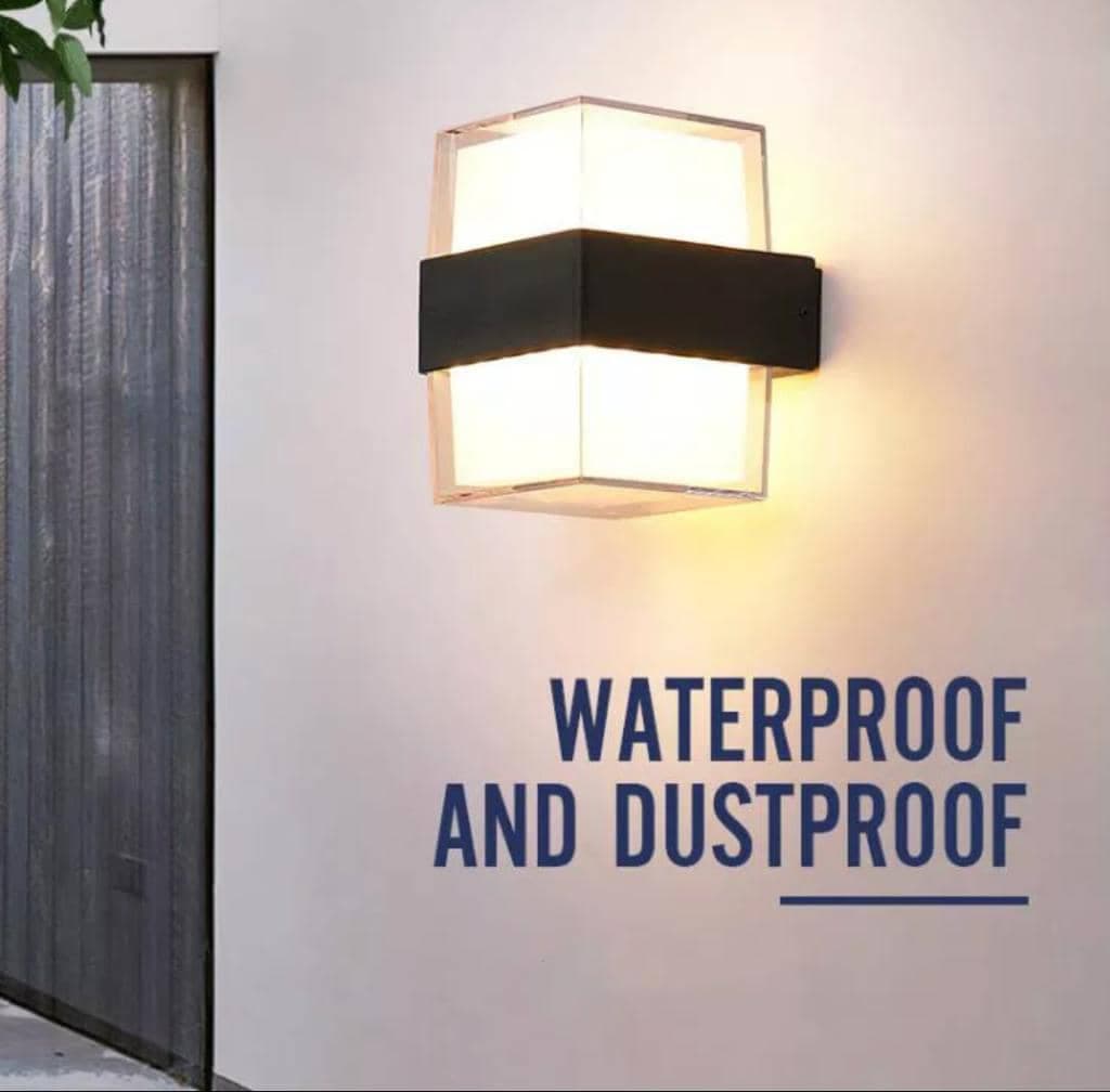 Modern Matte Black Cubic LED Outdoor Wall Light Waterproof Elegant Design for Home, Garage, Front Door, Pathways & Outdoor Decoration - View 1