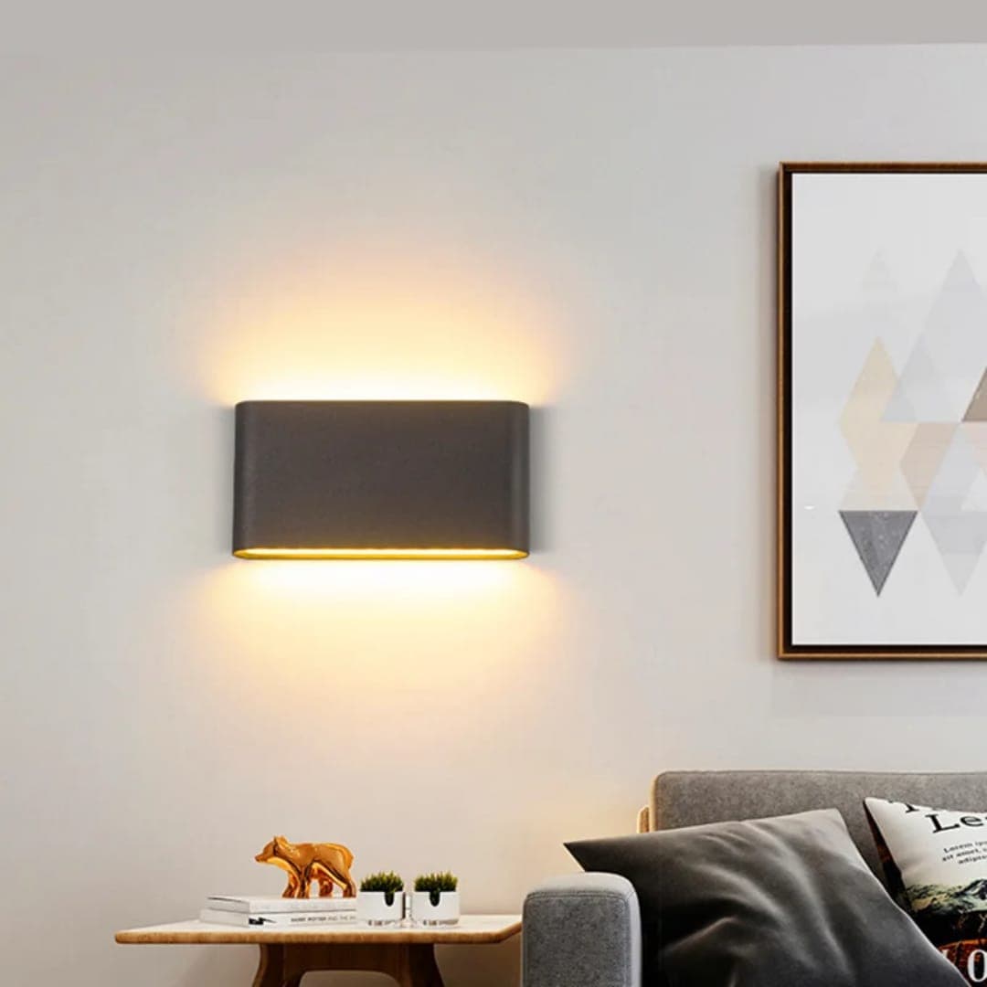 Black 4-Way LED Wall Light – Star Effect Cross Wall Sconce for Indoor & Outdoor. - View 1