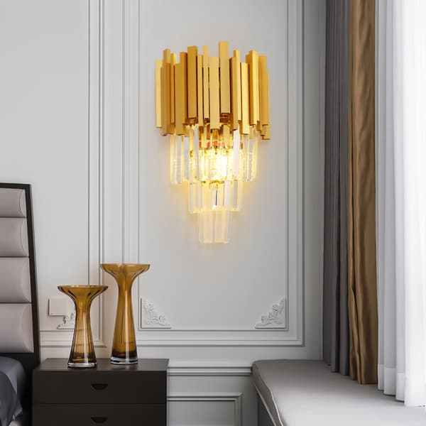 Decorative Gold Crystal Wall Light – Luxury LED Lighting for Bedroom & Hallway. - View 1