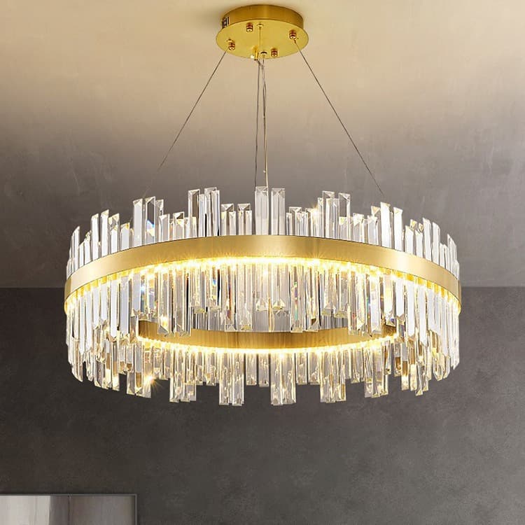 Gold Crystal Chandelier for Dining Room & Living Room Décor. - View 1