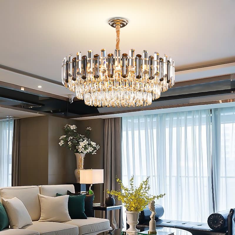 Modern Crystal Ceiling Chandelier for Large Living Rooms and Lounges. - View 1