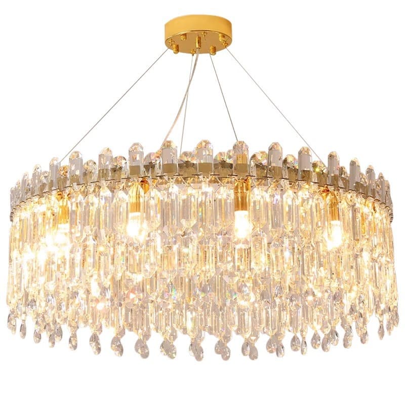 Decorative LED Chandelier with Crystal Cascades – Perfect for Entryways and Living Rooms. - View 1