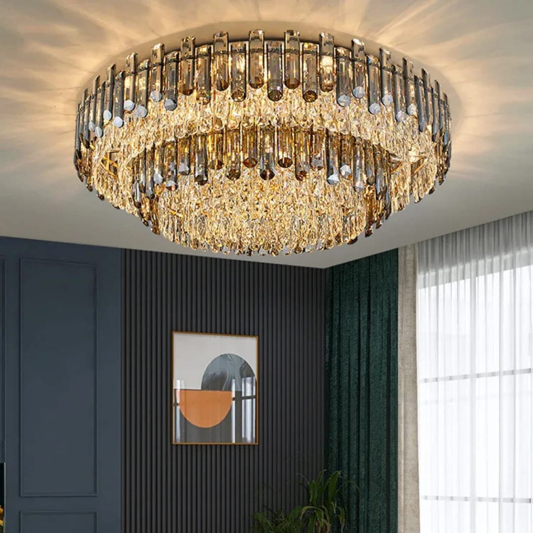 Elegant Multi-Tier Crystal Chandelier for Living Room & Dining. - View 1