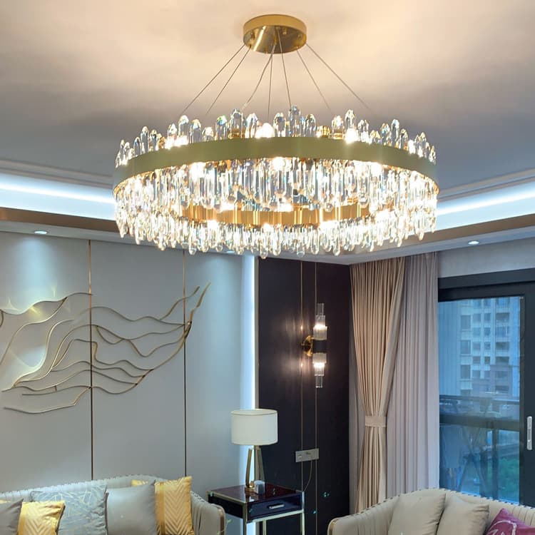 Flush Mount Crystal Chandelier for Dining Rooms, Bedrooms and Hallways. - View 1