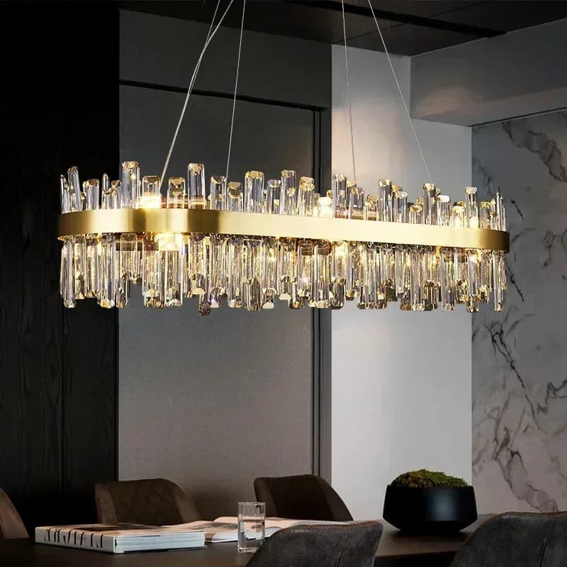 Modern Luxury Linear Crystal Chandelier for Dining & Living Room. - View 1