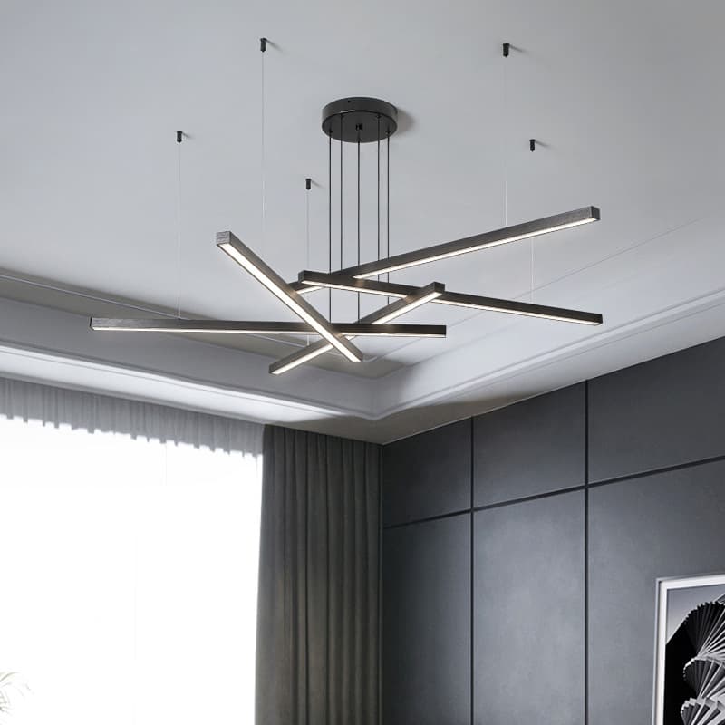 Modern Black Nordic LED Chandelier for Living Room Décor. - View 1
