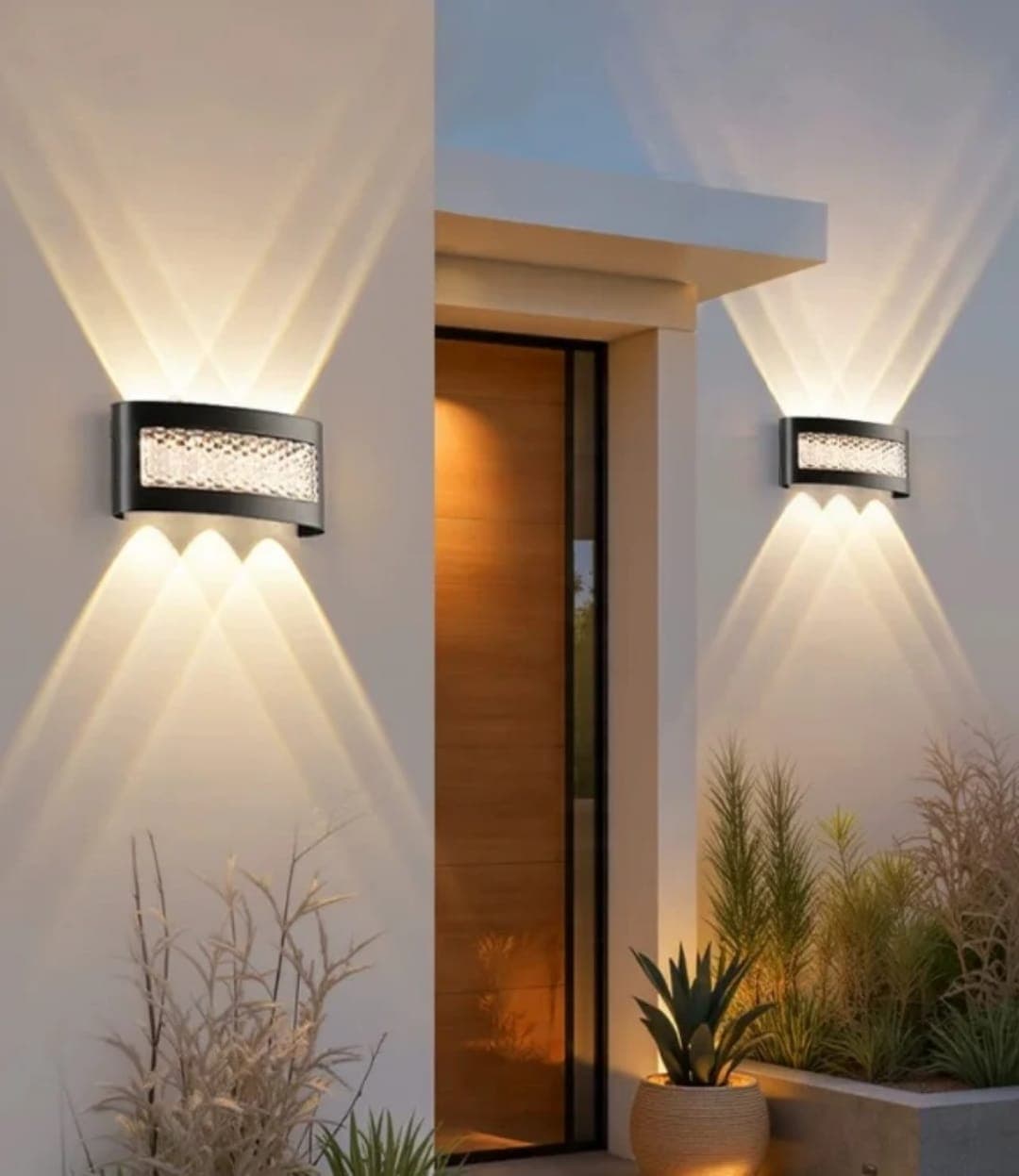 Black 3-Eye Outdoor Wall Light – Waterproof Triple-Head LED Wall Sconce. - View 1