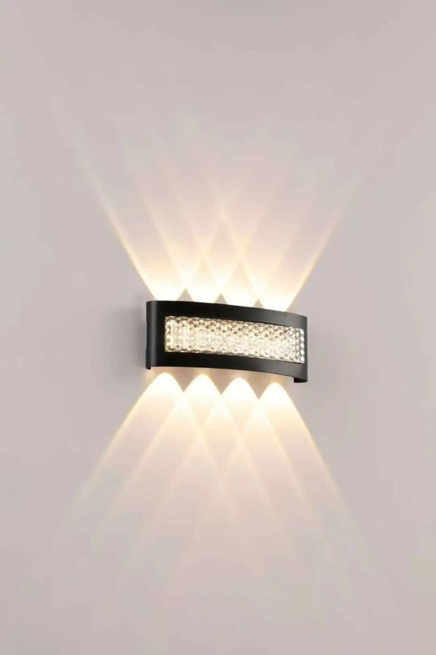 4-Way Outdoor Wall Light – Black Plastic Waterproof LED Fixture. - View 1