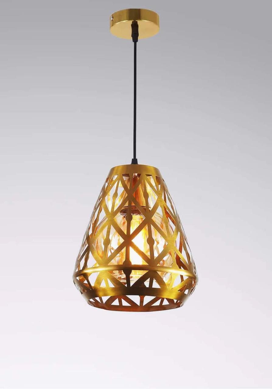 Stylish Gold Pendant Light – Indoor Decorative Lighting. - View 1
