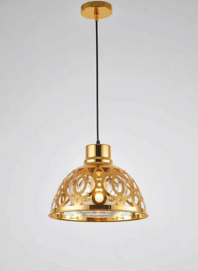 Stylish Gold Pendant Light for Bedroom and Kitchen. - View 1